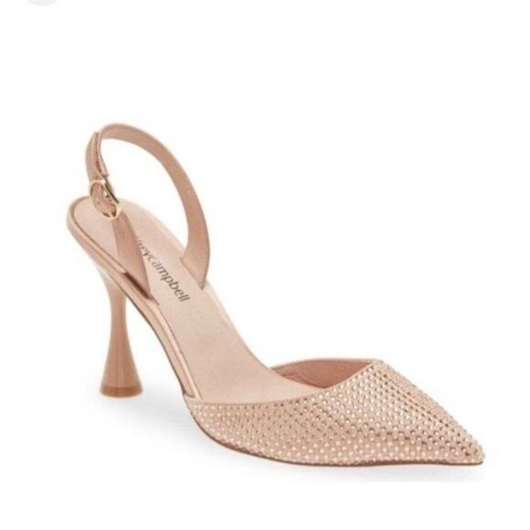 NWOB Jeffrey Campbell | Zivote Rhinestone Slingback Pump in Light Pink 6.5 - Picture 6 of 12